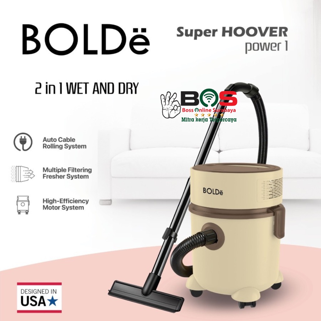 Bolde Super Hoover Power 1 Vacuum Cleaner / Pembersih Debu / Cleaner Heavy Duty Bolde Power One