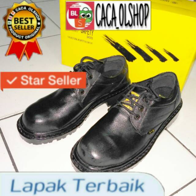 [Kulit Asli] Sepatu PDH Tali Pantopel Safety Radial Merk AR S.04