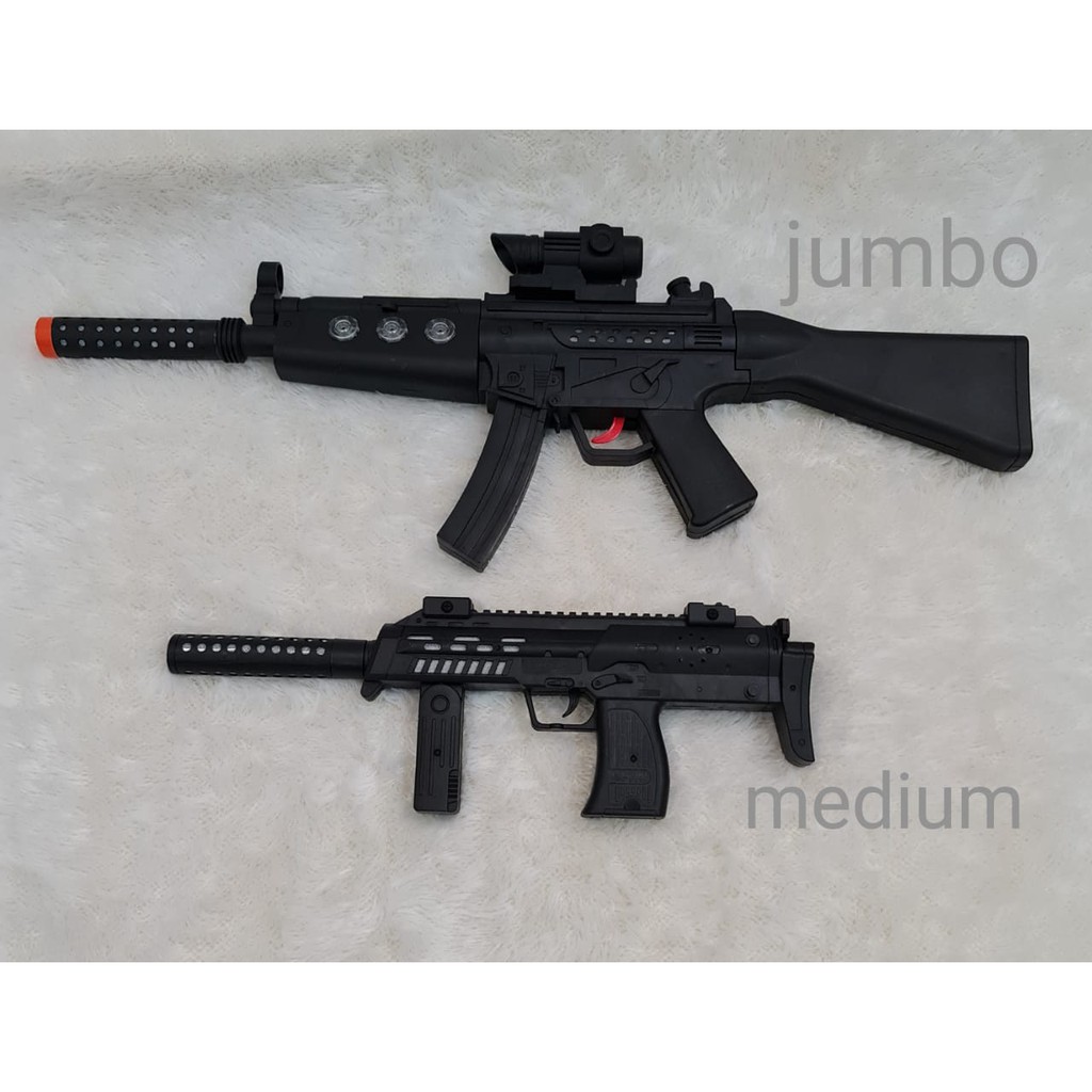 Mainan anak Flashing Gun MP5 Mainan Anak Tembakan Laser 17447A mainan