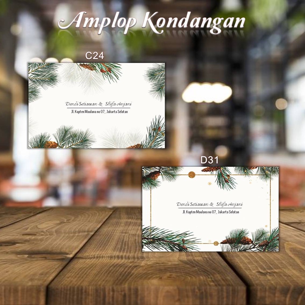 

isi 50 pcs Kode C24, D31 - Amplop Kondangan / Amplop Desain / Amplop Nama - @TM_Desain