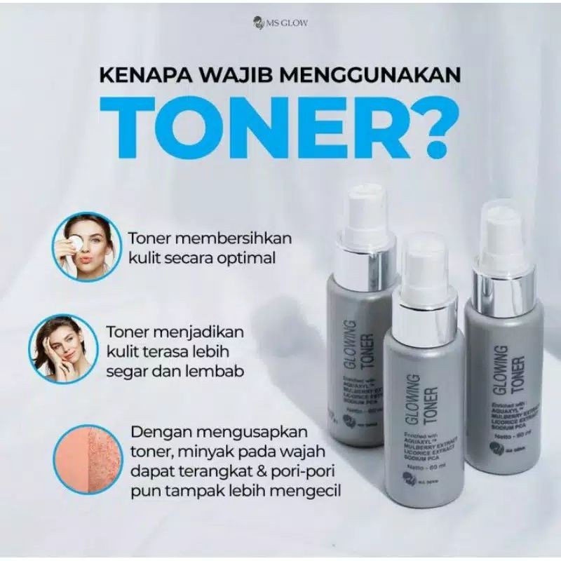 MS GLOW TONER || Acne/Whitening/ultimate/luminous