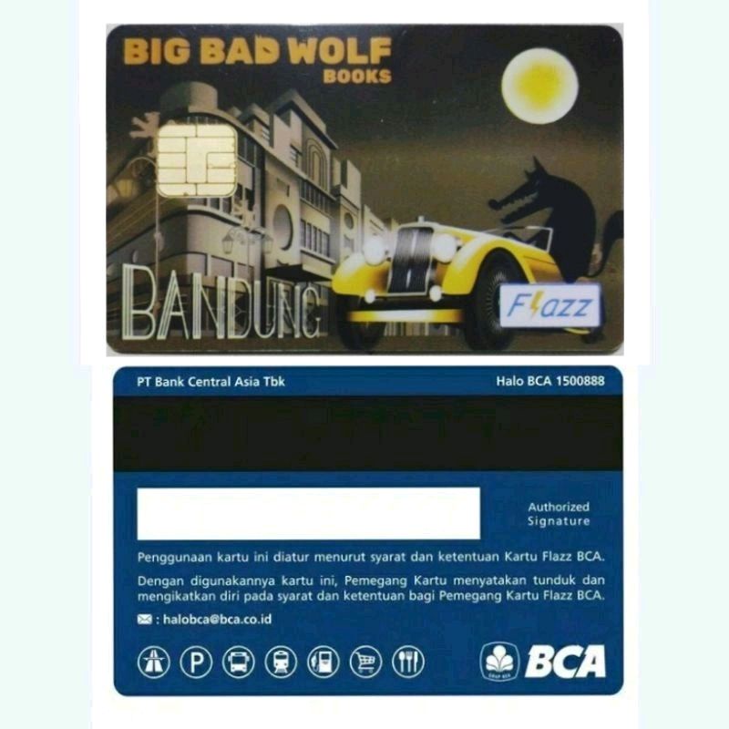 BCA Flazz BIG BAD WOLF books ORI /Like eTOLL eMONEY Tapcash or Brizzi