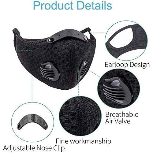 Premium Masker Respirator Ventilator Filter Udara Kn 95 Breatheable Sport Mask Impor Bisa Dicuci