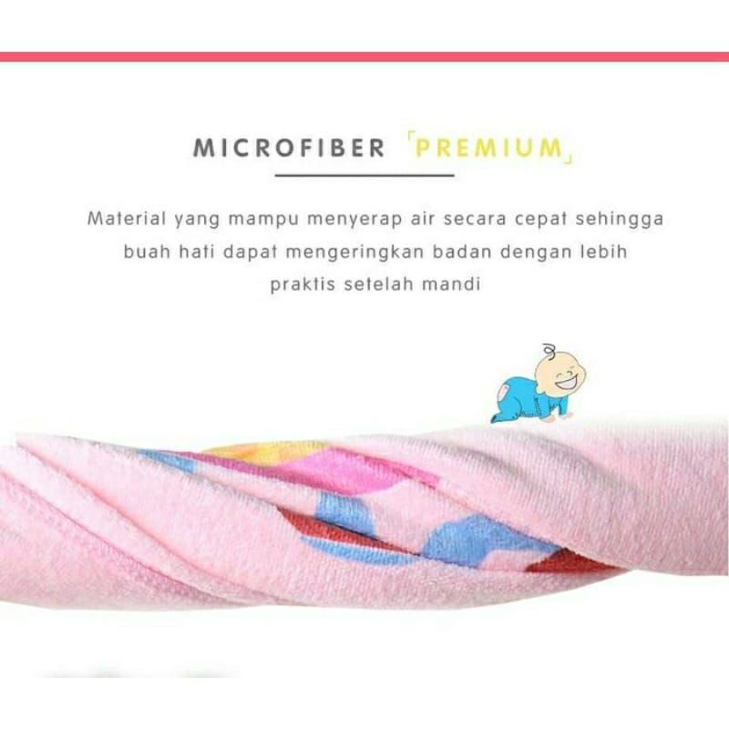 Handuk Anak Bayi Microfiber/Handuk Mandi Anak Bayi