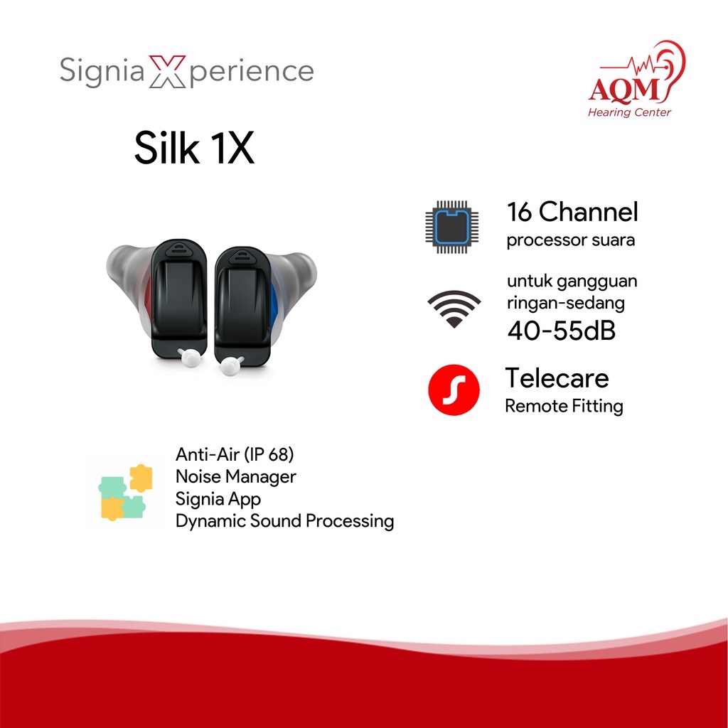 Alat Bantu Dengar Signia Silk 1X CIC