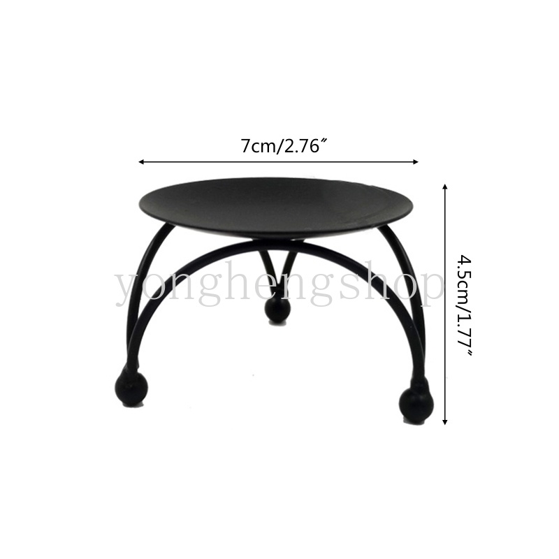 Holder Lilin Aromaterapi Bentuk Bulat Geometris Bahan Besi Untuk Dekorasi Meja