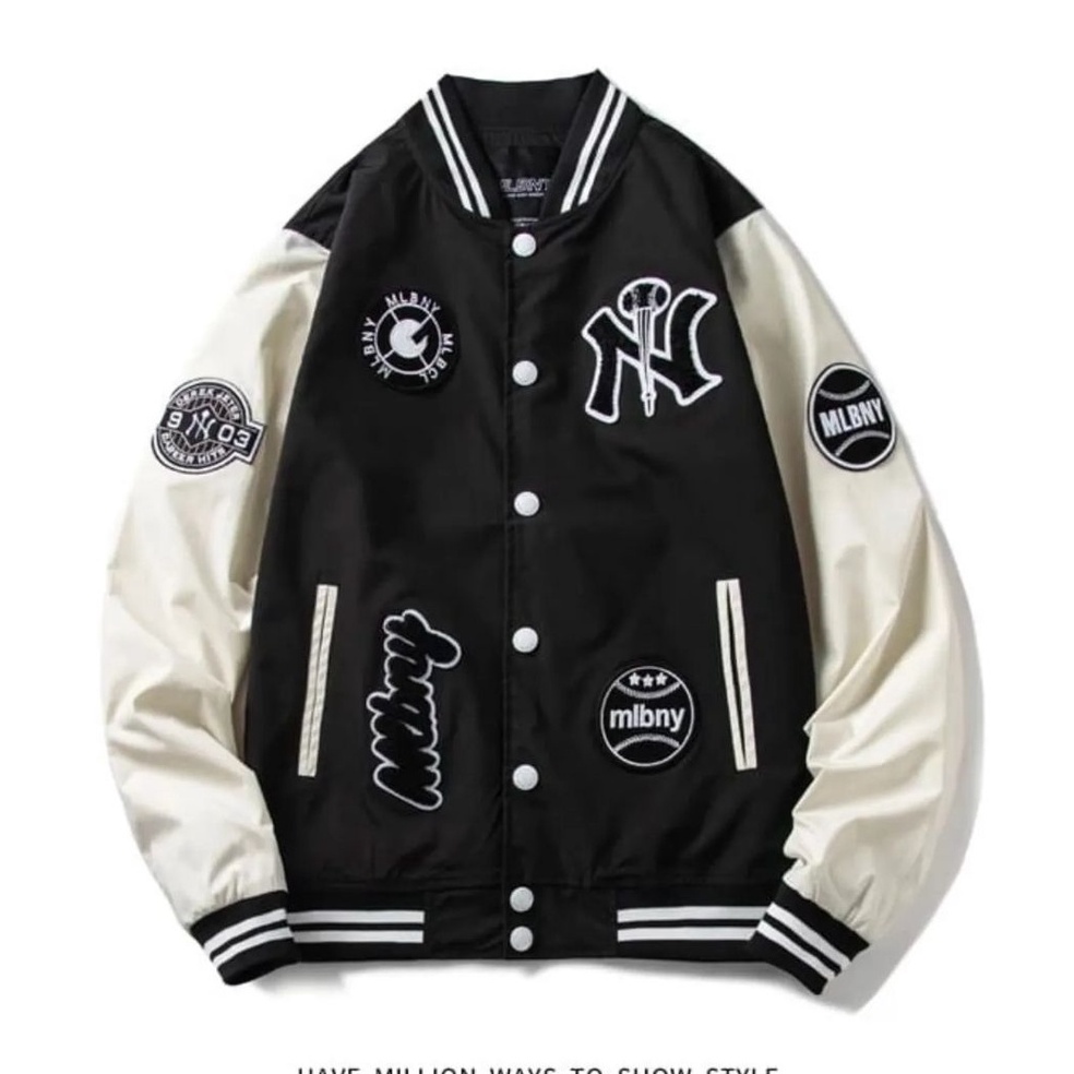 KY - MLB Ny Jaket Baseball wanita terbaru 2022 kekinian / jaket wanita bahan tebal / jaket wanita pr