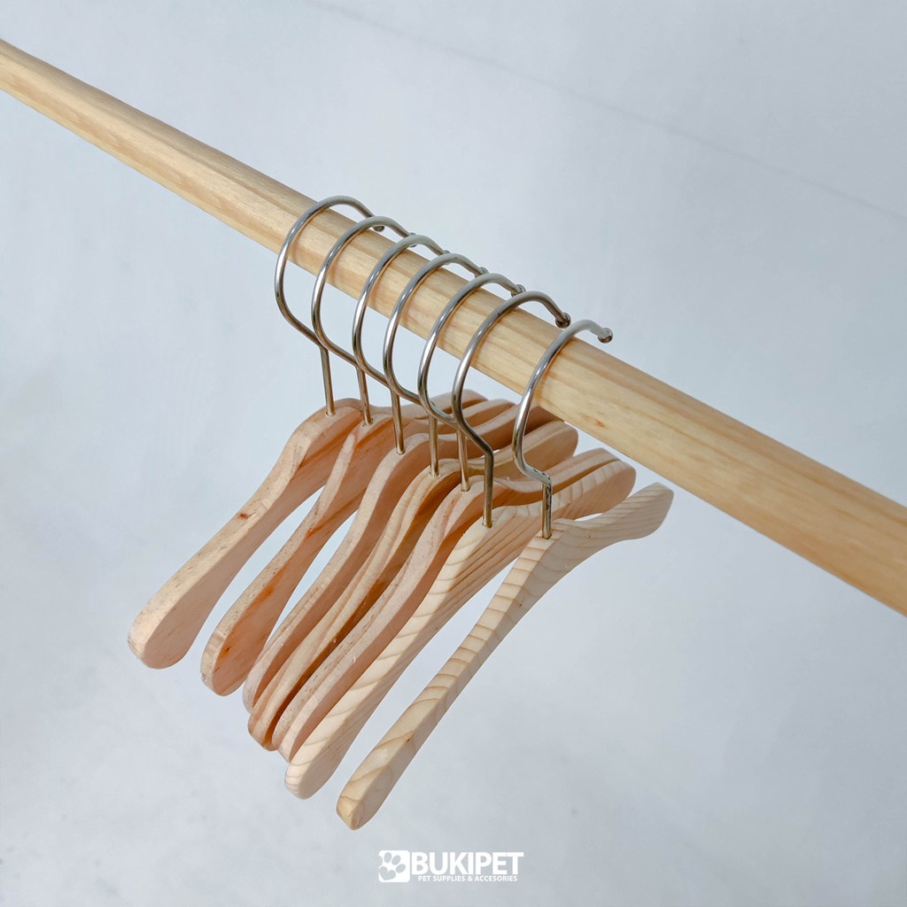 Hanger Gantungan Baju Hewan Kayu Aesthetic Mura - BUKI WOODEN PET HANGER