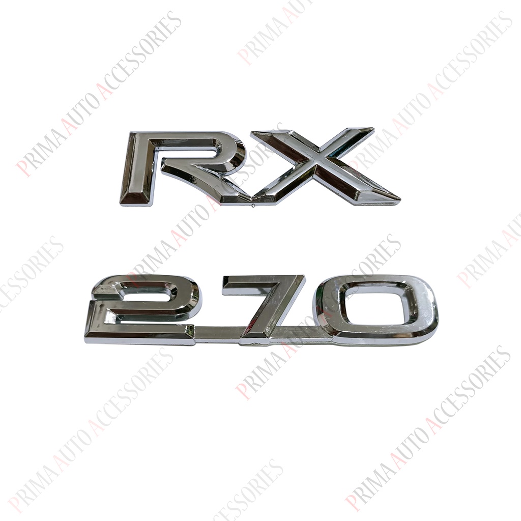 Emblem Mobil Tulisan RX 270 Chrome