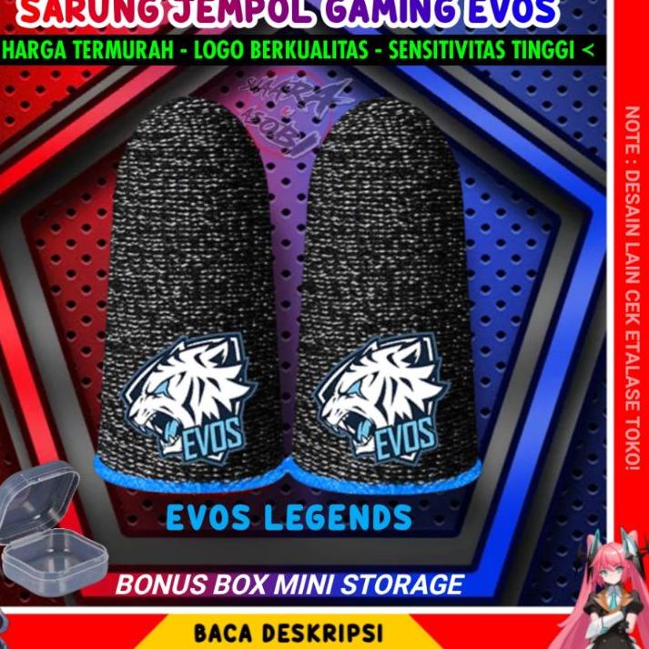 Diamond Promo SARUNG JEMPOL GAMING EVOS - SARUNG JARI JEMPOL TIM ESPORTS MURAH SEPASANG ISI 2 PCS GAME FF ML PUBG #murah