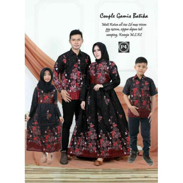 Couple Batik Modern Keluarga Fashion Muslim Terbaru