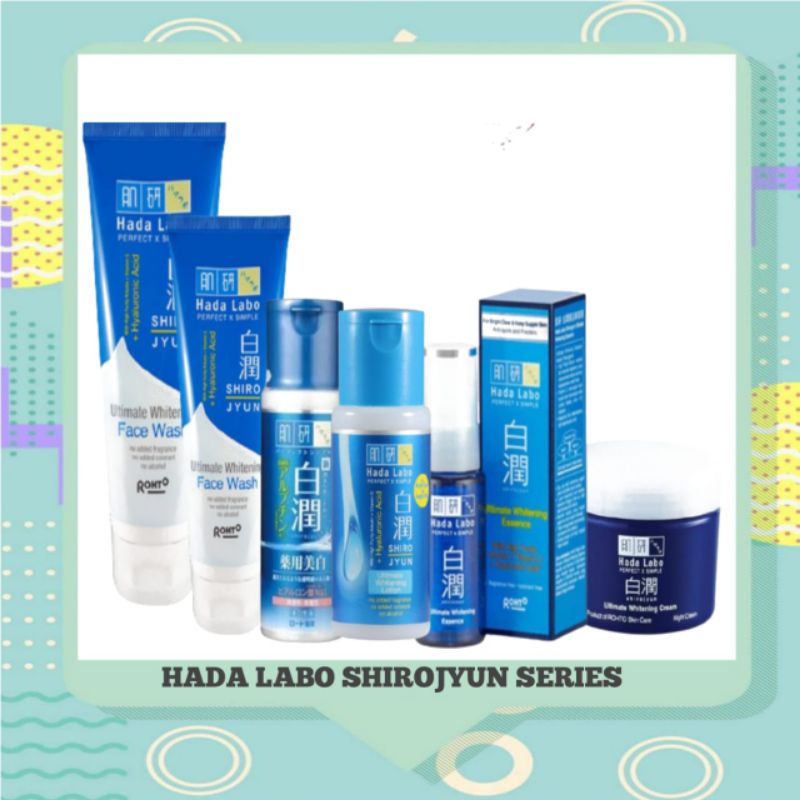 Hada Labo ShiroJyun Ultimate Whitening Face Wash Lotion Essence Milk Night Cream Series