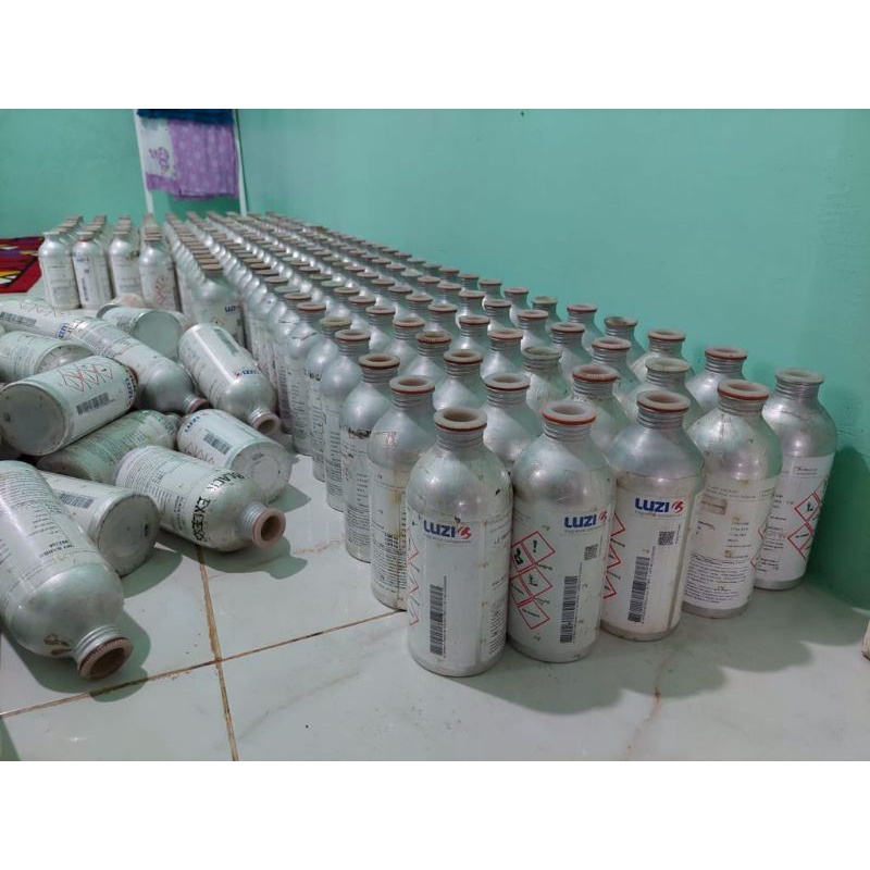 botol kaleng bibit parfum bekas luzi 500 ml