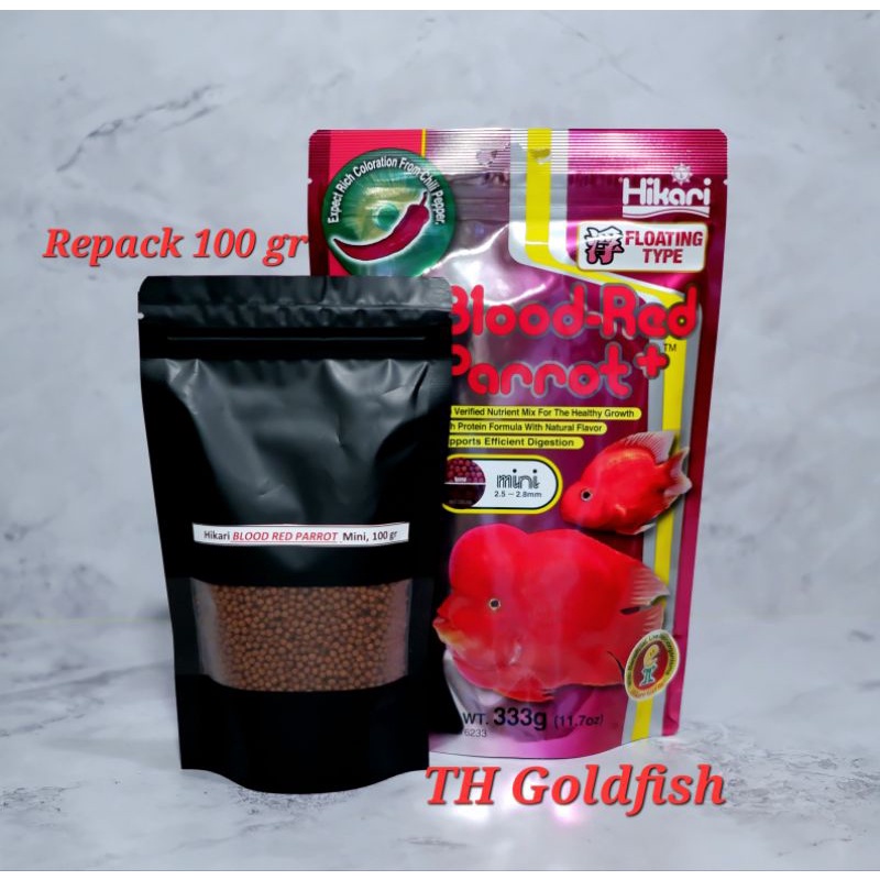 Hikari Blood Red Parrot Mini 100 gr Pelet Ikan Chana Louhan Parrot