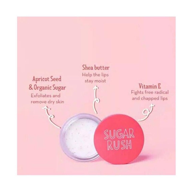 ✅BPOM Emina Lip Scrub Sugar Rush 4,2gr // scrub pengangkat kulit mati