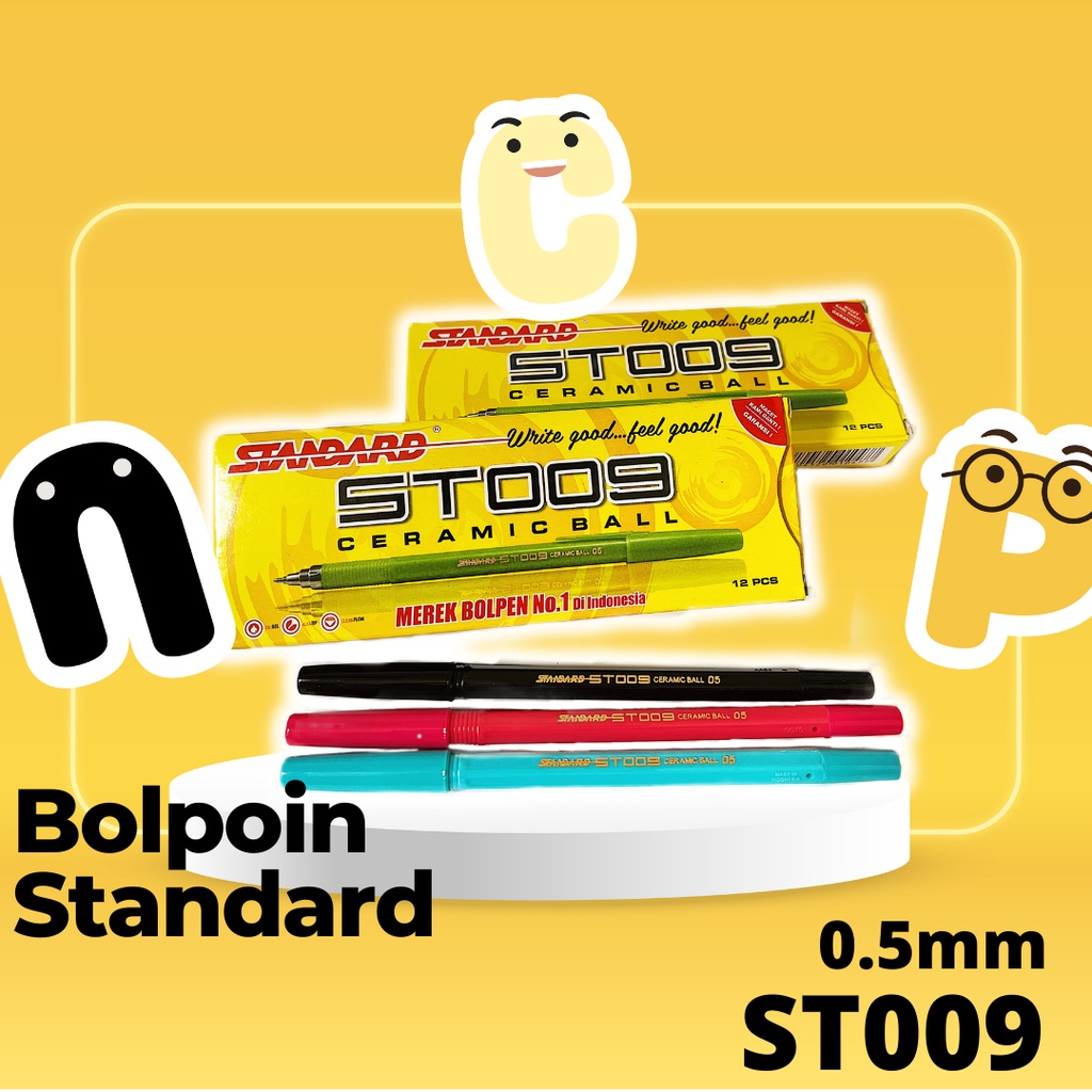 

Bolpen Pen Pulpen Standard ST009 0.5mm Ceramic Ball