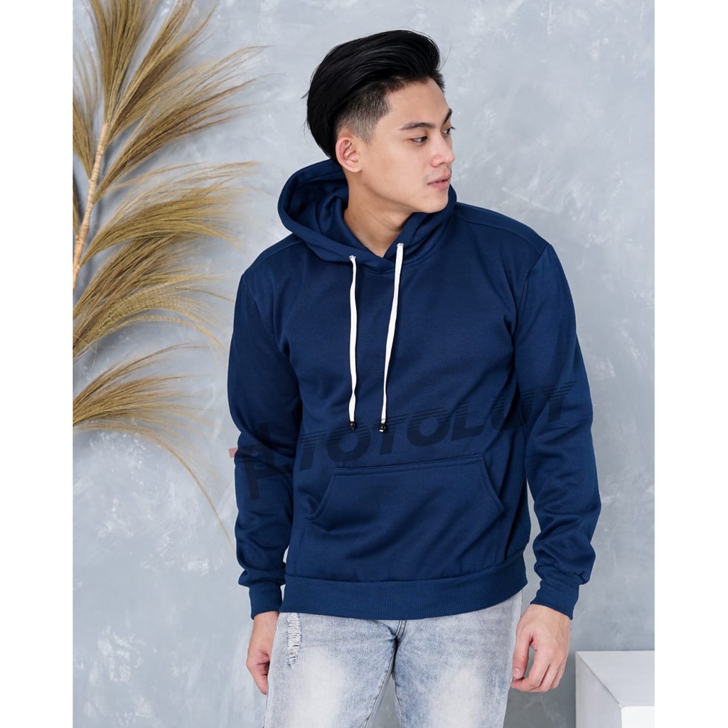 MUKZHOP - SWEATER HOODIE BASIC POLOS / TOTOLUY / SWEATER POLOS / NAVY