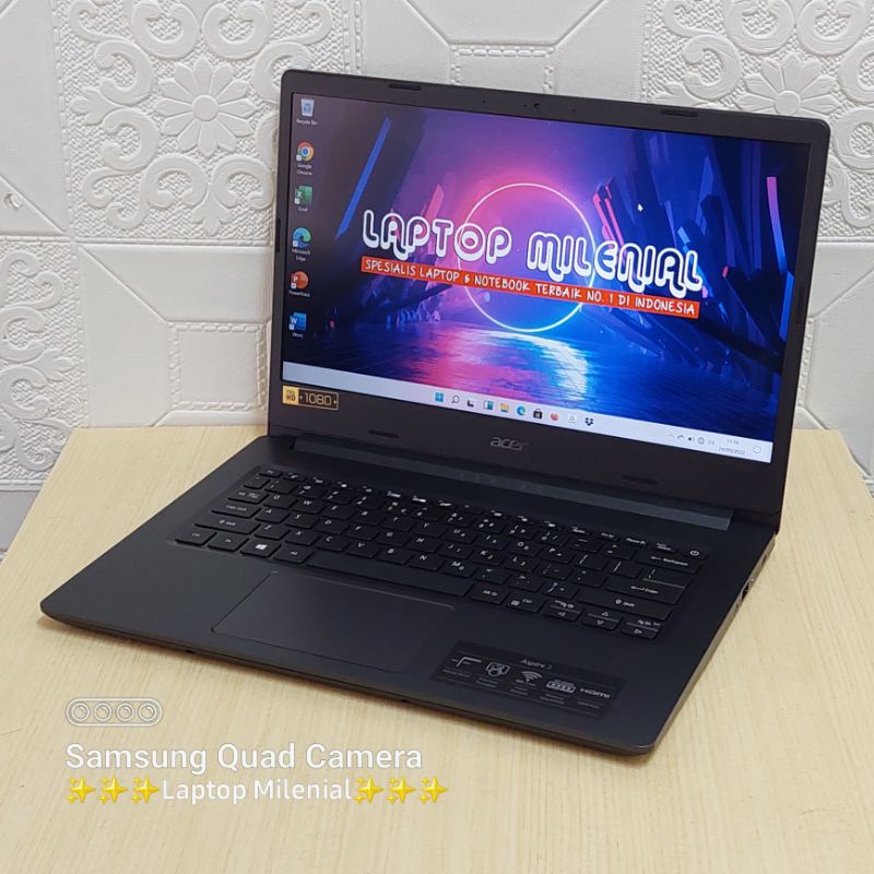 Laptop Acer Aspire 3 AMD Athlon 3020e RAM 8GB SSD 256GB FHD Win 11 Full Aplikasi