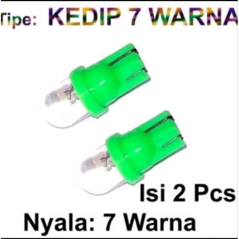 Lampu Sen kedip 7 warna warni 1 pasang / 2 biji