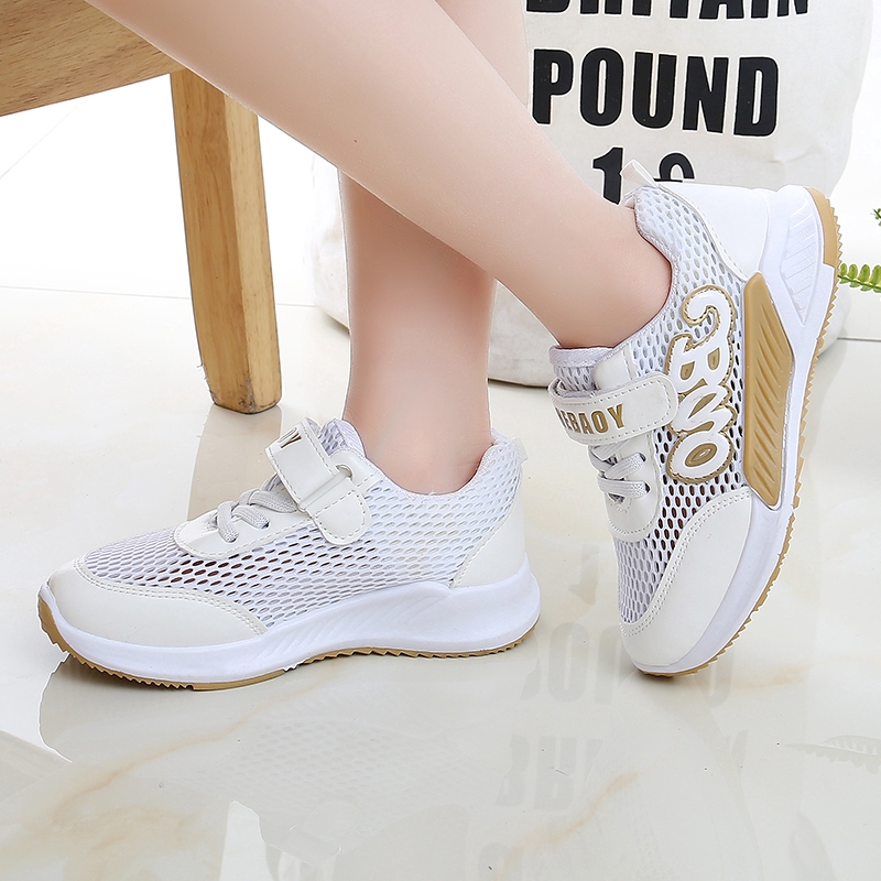 W6605 mesh sepatu anak sneakers perempuan lakilaki