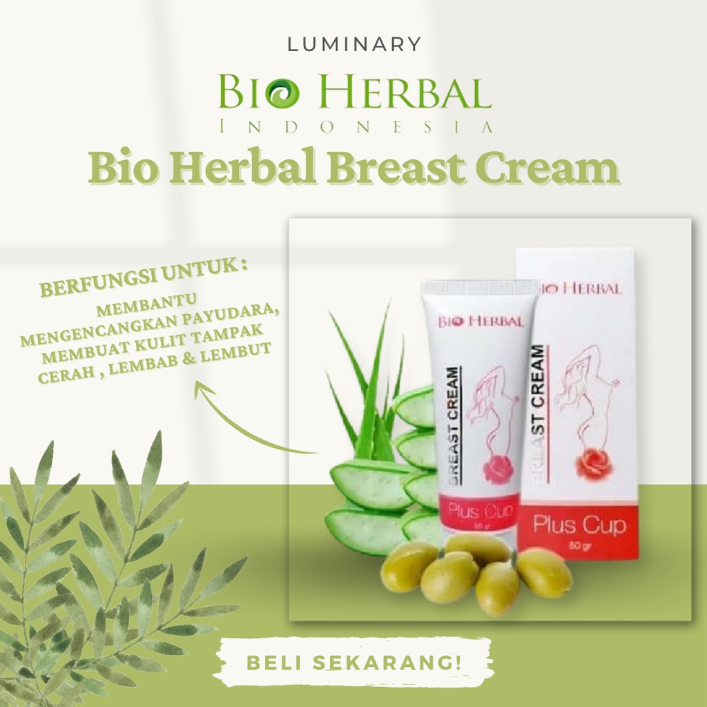 Bio Herbal Breast Cream Obat Krim Pembesar &amp; Pengencang Payudara Wanita Permanen Original BPOM