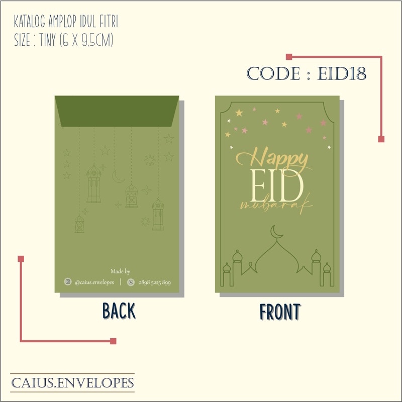 

AMPLOP LEBARAN / AMPLOP IDUL FITRI EID18