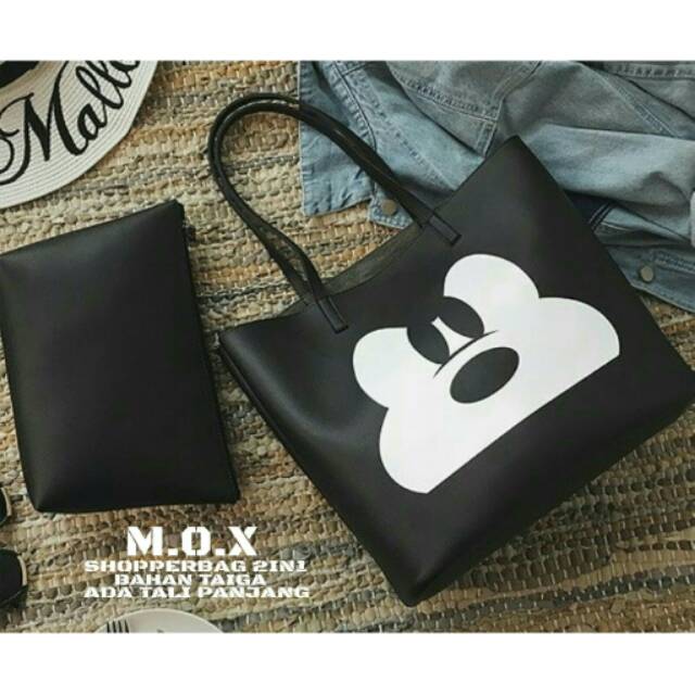 Shopper Bag 2 in 1 mickey, love and Lips
