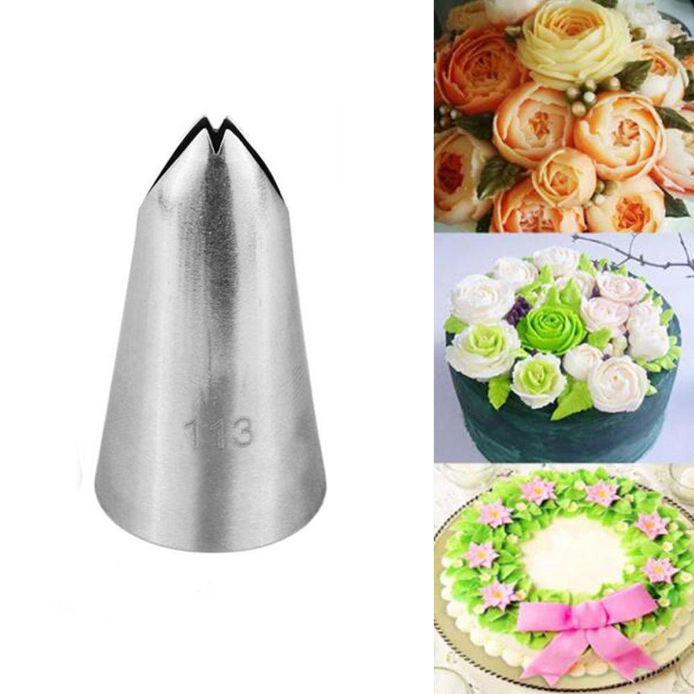 [Elegan] Pastry Nozzle Alat Dekorasi Kue Bentuk Gigi Gergaji Stainless Steel Pastry Tools Baking Tools Daun Nozel