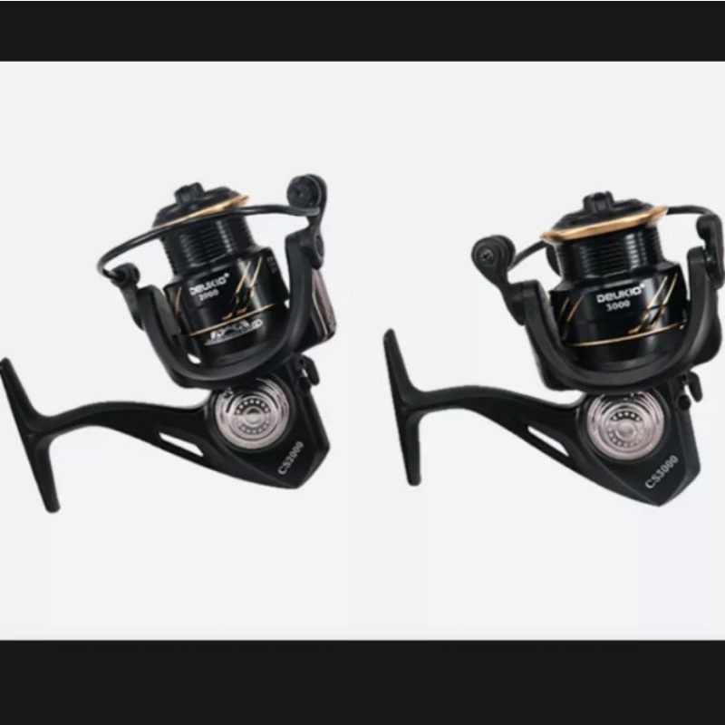 FISHING REEL Deukio CS  POWER HANDLE SPOOL METAL ONE WAY GOLD BLACK