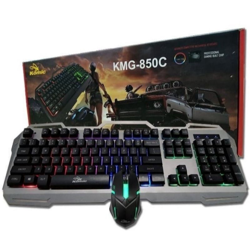 Paket keyboard mouse bundle gaming KOMIC combo KMG-850C