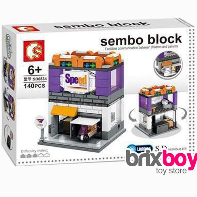 Lego Sembo City Block Courier Speed Express 140pc Sembo SD6534 Brixboy