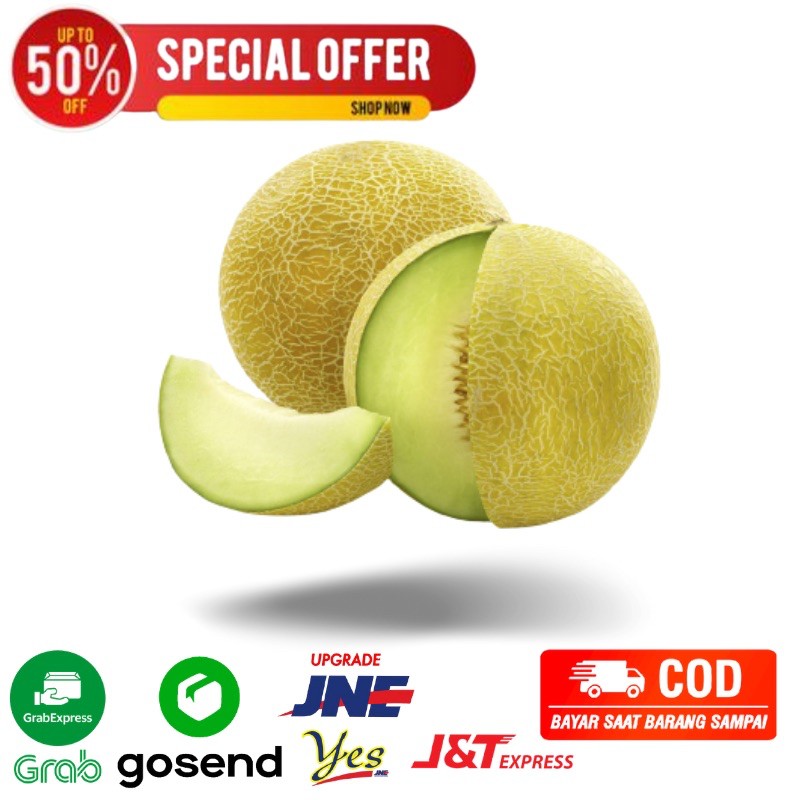 

Buah Buahan melon manis segar fresh 1.5 - 2 kg bandung