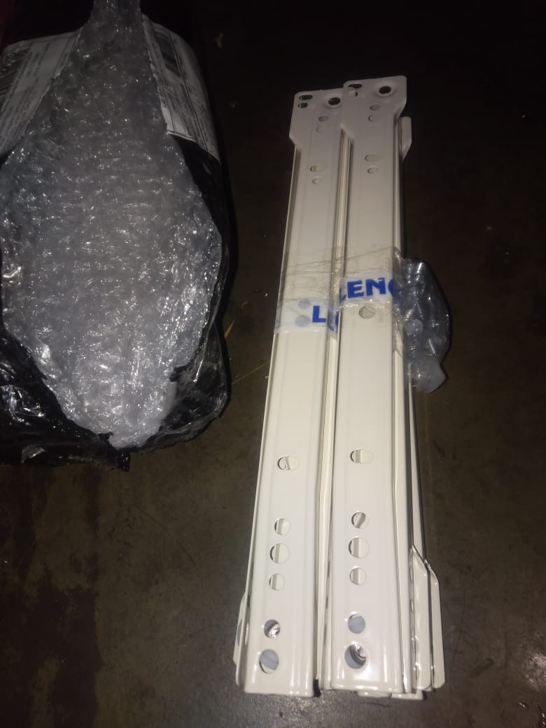 Rel Laci Lenaga By Huben 30 Cm 1 Set (2 Pcs). Biasa Roda Singel Track Putih Free Skrup