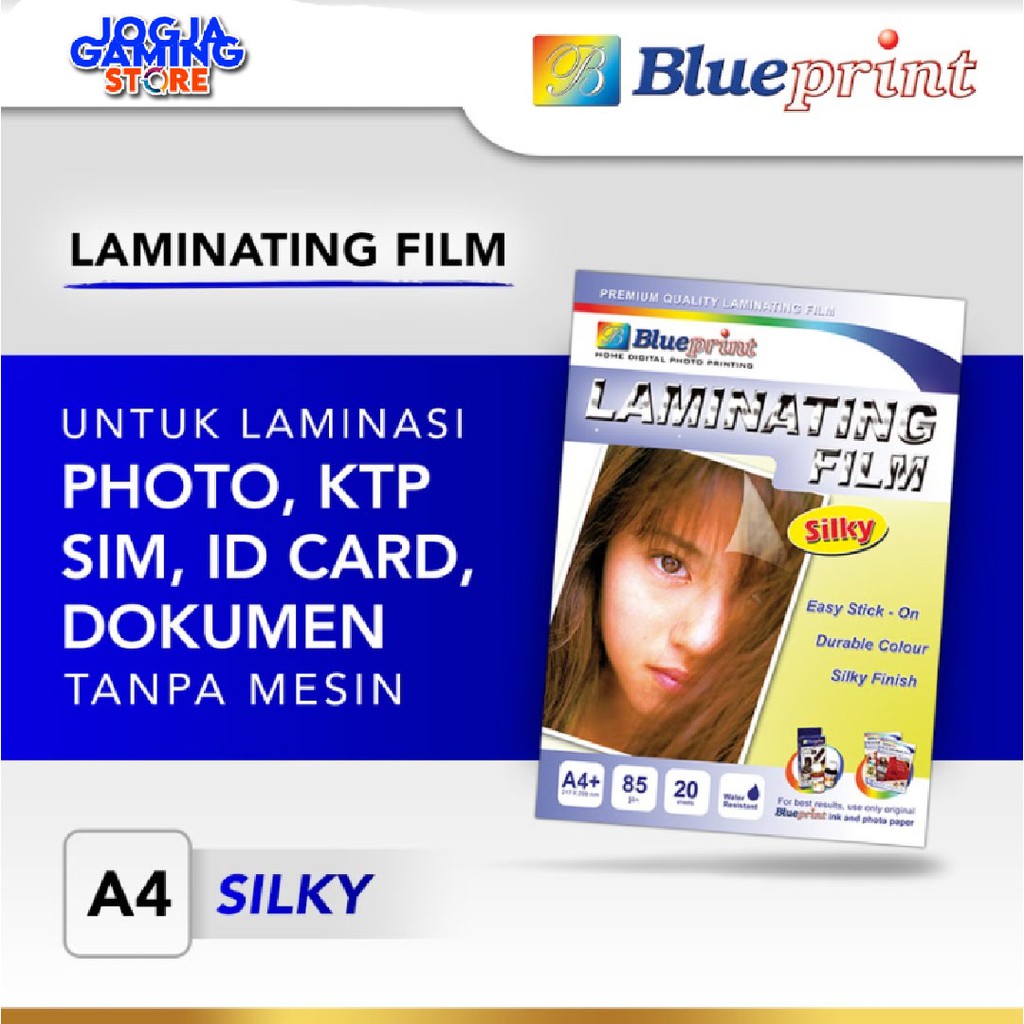

Kertas Laminating Film / Laminating Silky Photo Paper Film BLUEPRINT A4