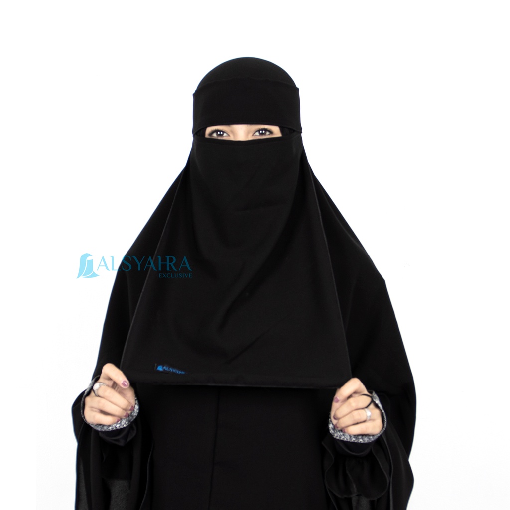 NIQAB BANDANA SIFON JETBLACK ALSYAHRA EXCLUSIVE