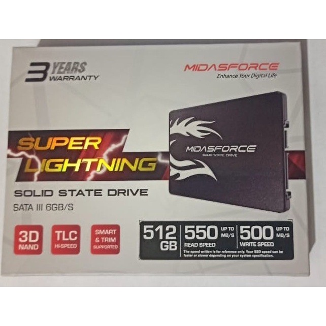 SSD MIDASFORCE SATA III Super Lightning 120 128 240 256 512 GB 1 TB