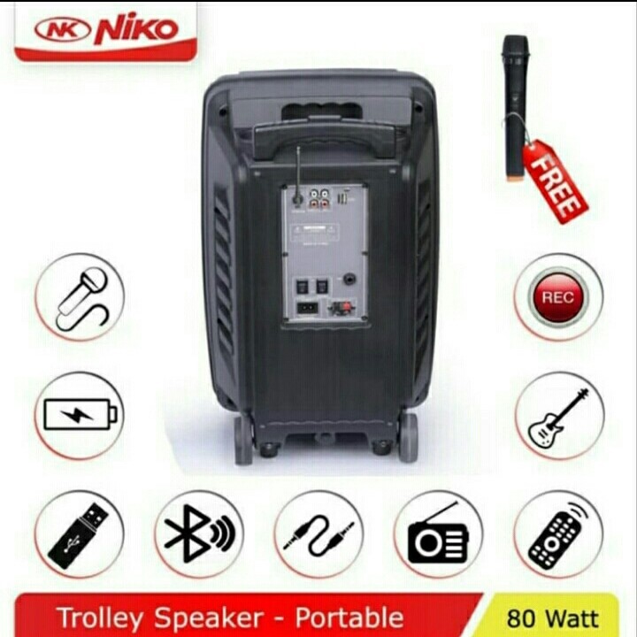 NIKO AIBOT 12 - Speaker Multimedia 12&quot; / Speaker Portable Bluetooth 12 Inch