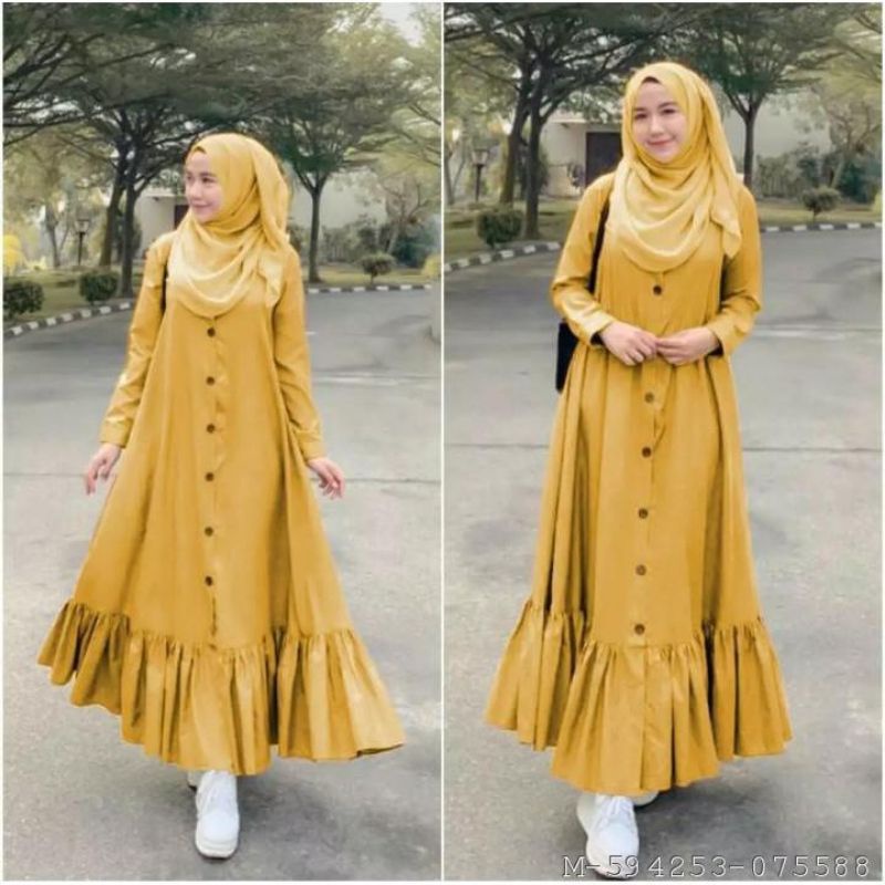 DRESS MUSLIM WANITA PEONI MOSCREPE