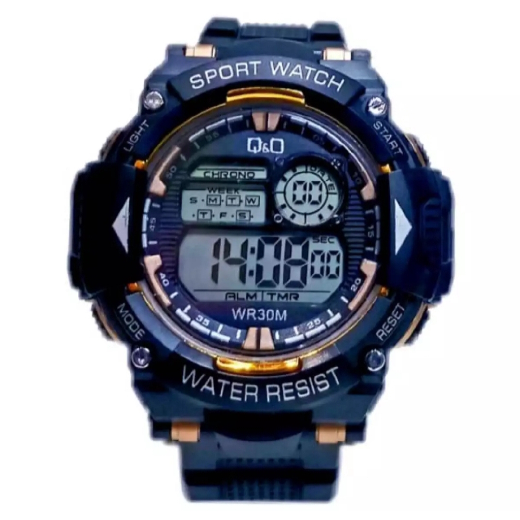 Jam Tangan Pria Kasual Sport Digital Rubber Q-17