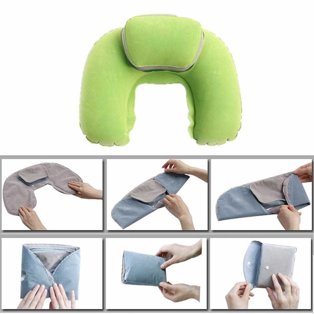 Bayar Ditempat Bantal Leher U-Shape Inflatable Air Blow Up