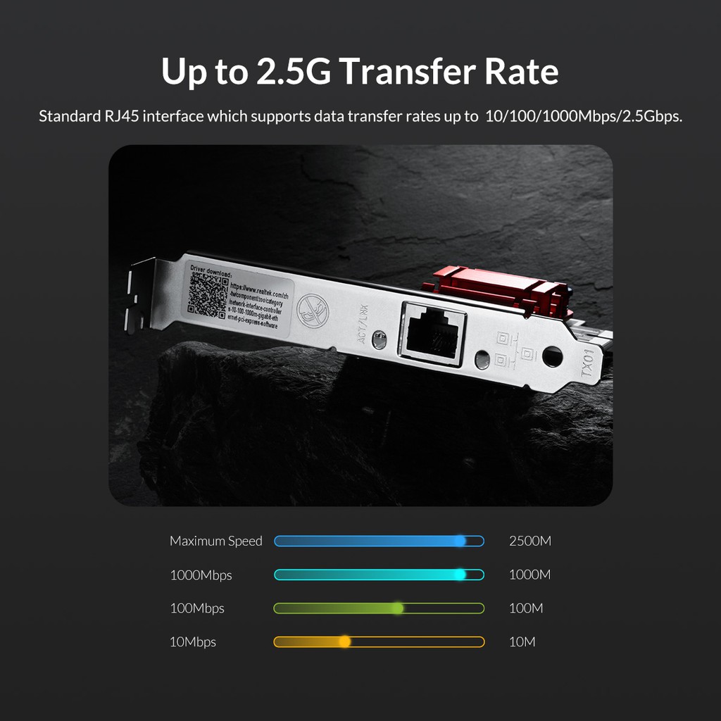 Pci express x1 orico lan 2.5Gbps gigabit ethernet network adapter ptr-fu - Pcie pci-e card rj45 PXE ieee 802.3 ptrfu