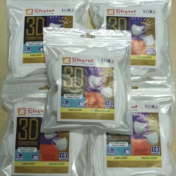 Masker duckbill Elegant 1 pack isi 10 pcs