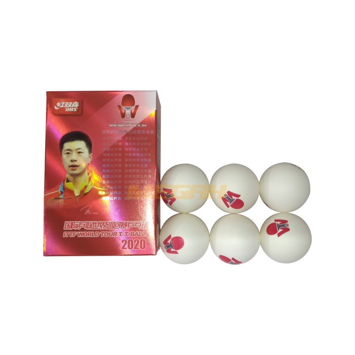 Bola Pingpong Tenis Meja DHS DJ40+ bintang 3 isi 6pcs - Putih