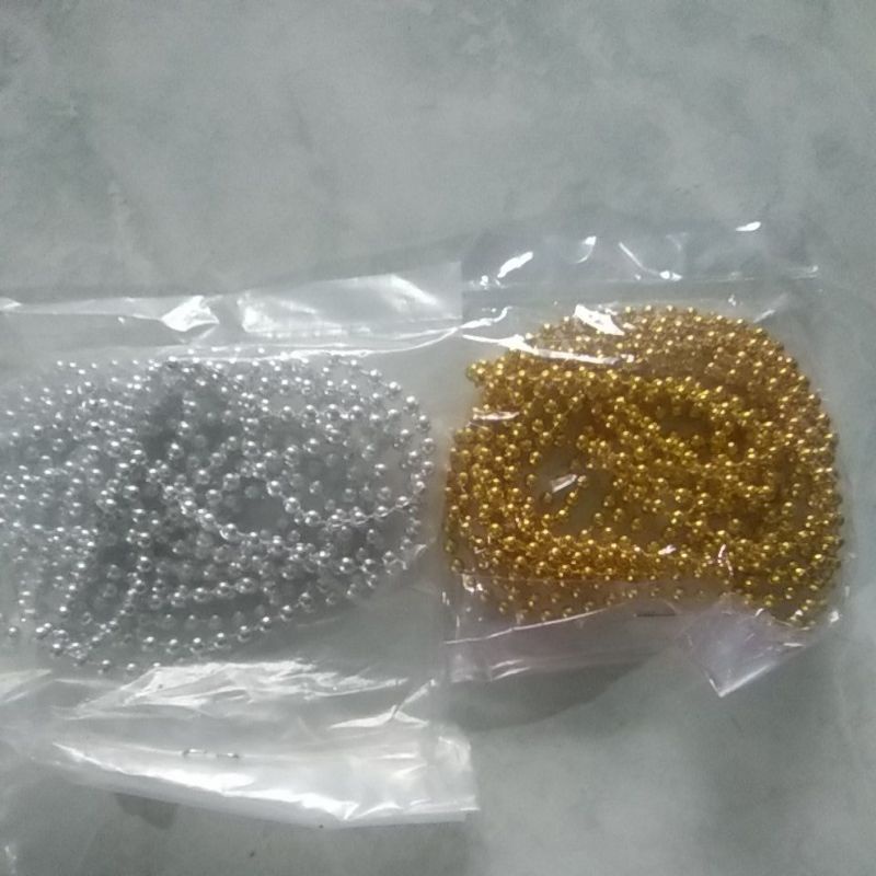 

mutiara renteng lada ukuran 2mm, panjang 2 meter