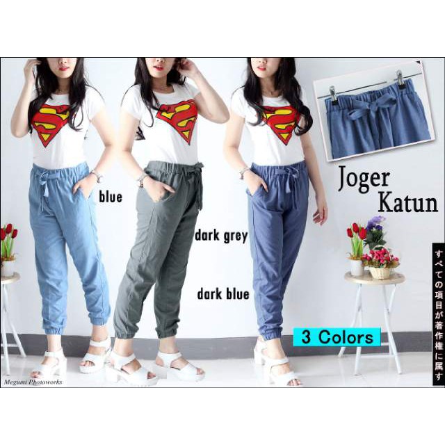 [joger pjng RO] Celana Wanita Cotton Varian Warna