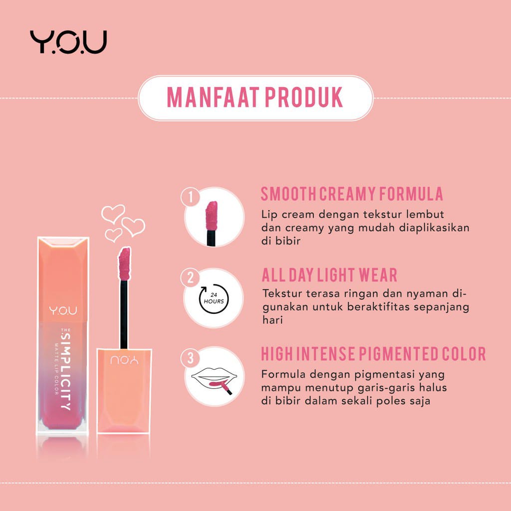 Alny Hijab - The Simplicity Matte Lip Color by You Makeups