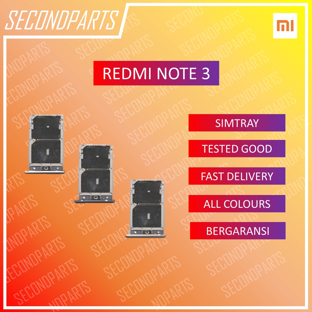 SIM TRAY SLOT SIM LOCK TEMPAT KARTU XIAOMI REDMI NOTE 3 BIASA ORIGINAL