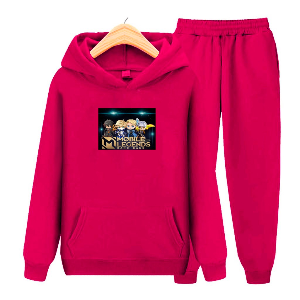 Setelan Hoodie Sweater Anak &amp; Dewasa Mobile Bang Bang Game /Baju Sweater Hoodie Anak