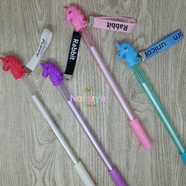 

2x Gel Pen Gantungan Unicorn / Gel Pen Karakter / Gel Pen Lucu / Pulpen Lucu / Alat Tulis Sekolah