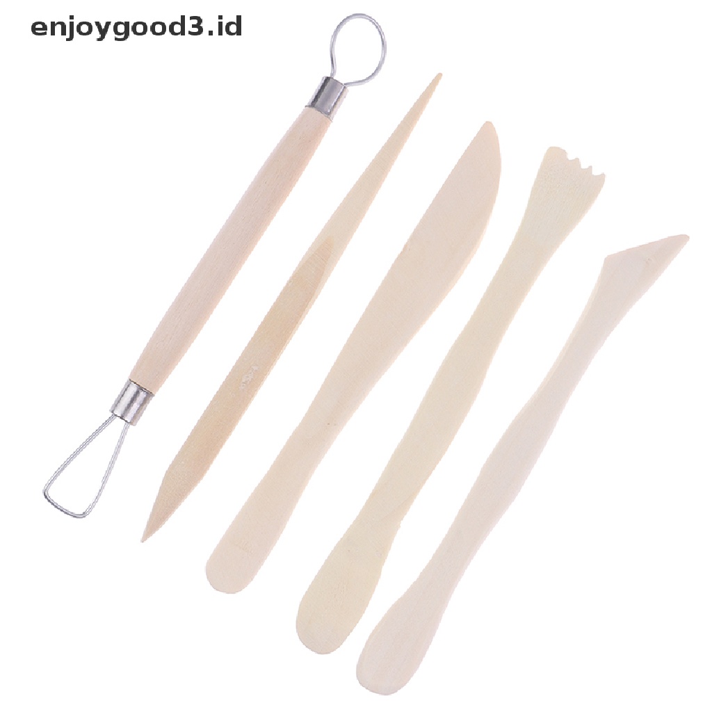 5pcs / Set Alat Ukir Tanah Liat Ukuran 6 Inch Untuk Kerajinan